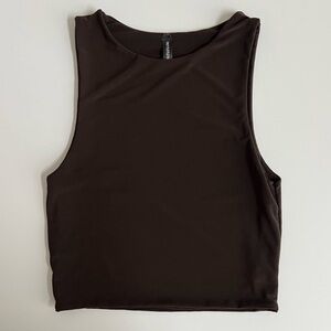Pretty Little Thing- brown racer tank top